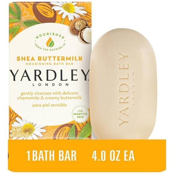 3 Yardley® London Shea Buttermilk Bar Soap NOURISHING Bath BAR 4.25oz - Picture 2 of 11